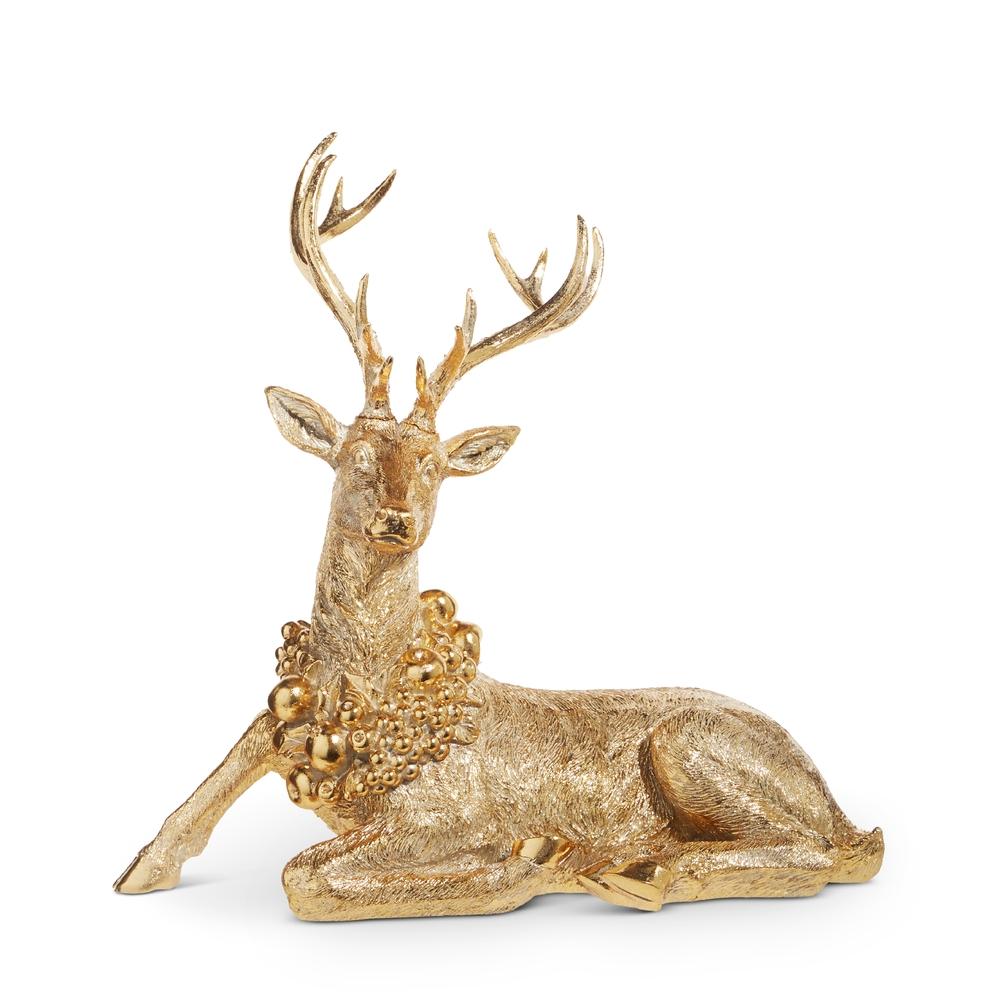 RAZ Imports 22.5" Laying Deer with Wreath