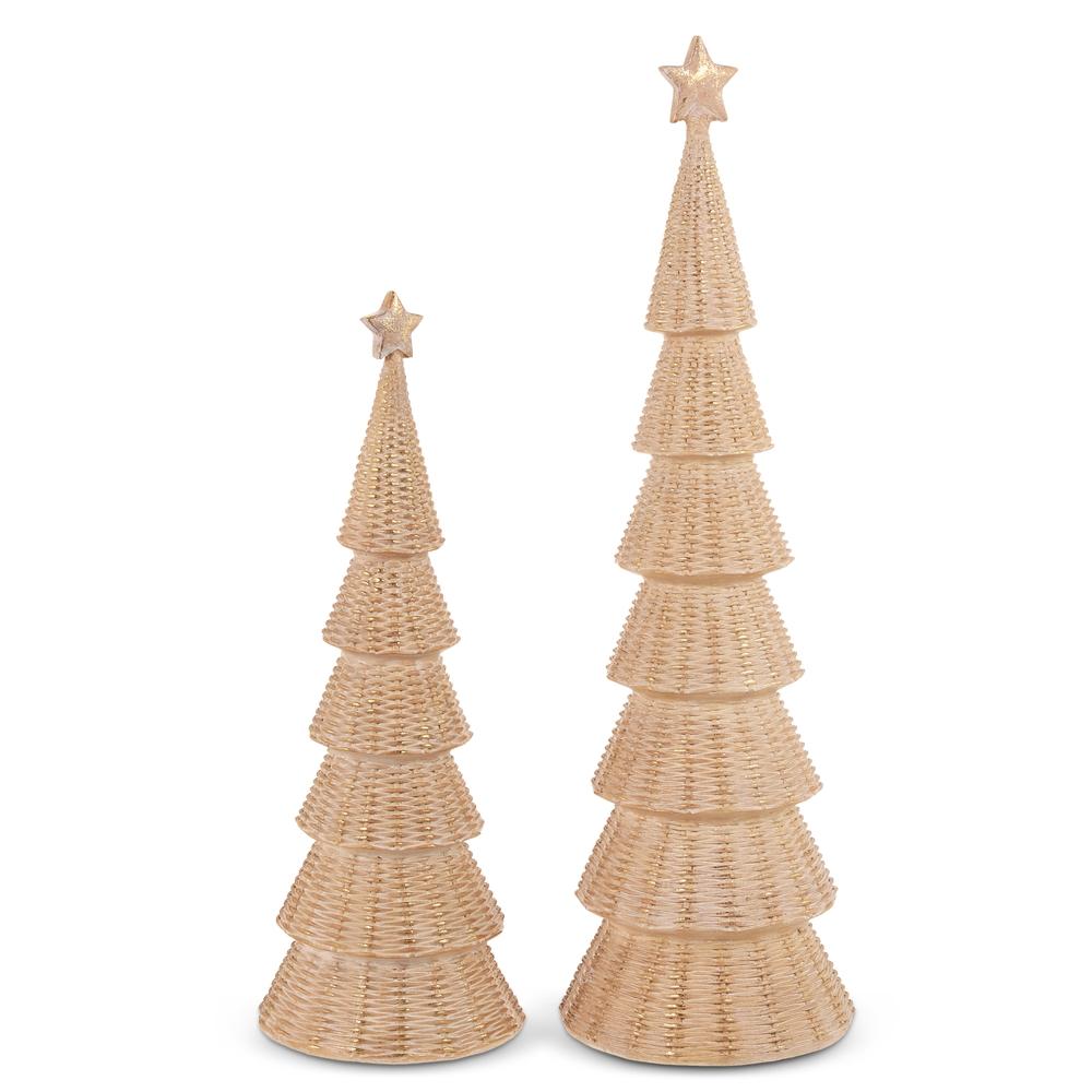 RAZ Imports 22.75" Glittered Woven Trees