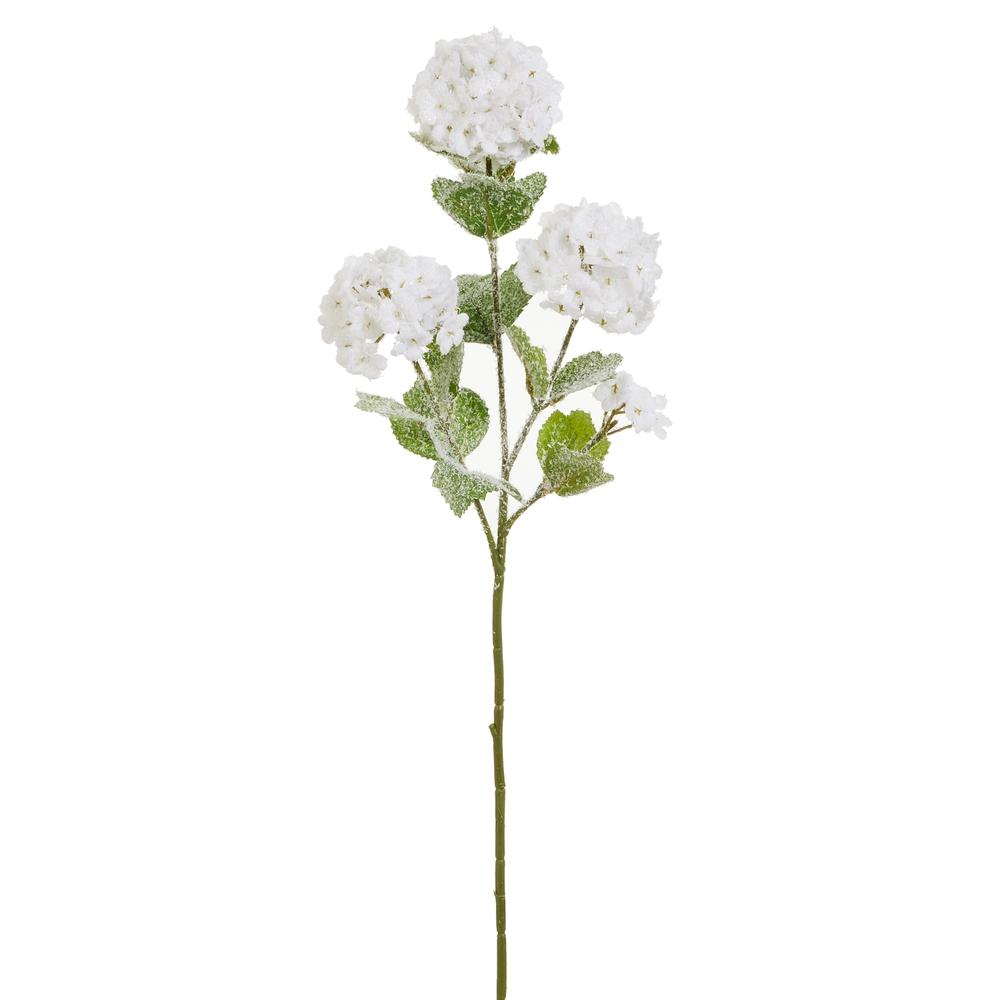 RAZ Imports 22" Iced Snowball Hydrangea Spray