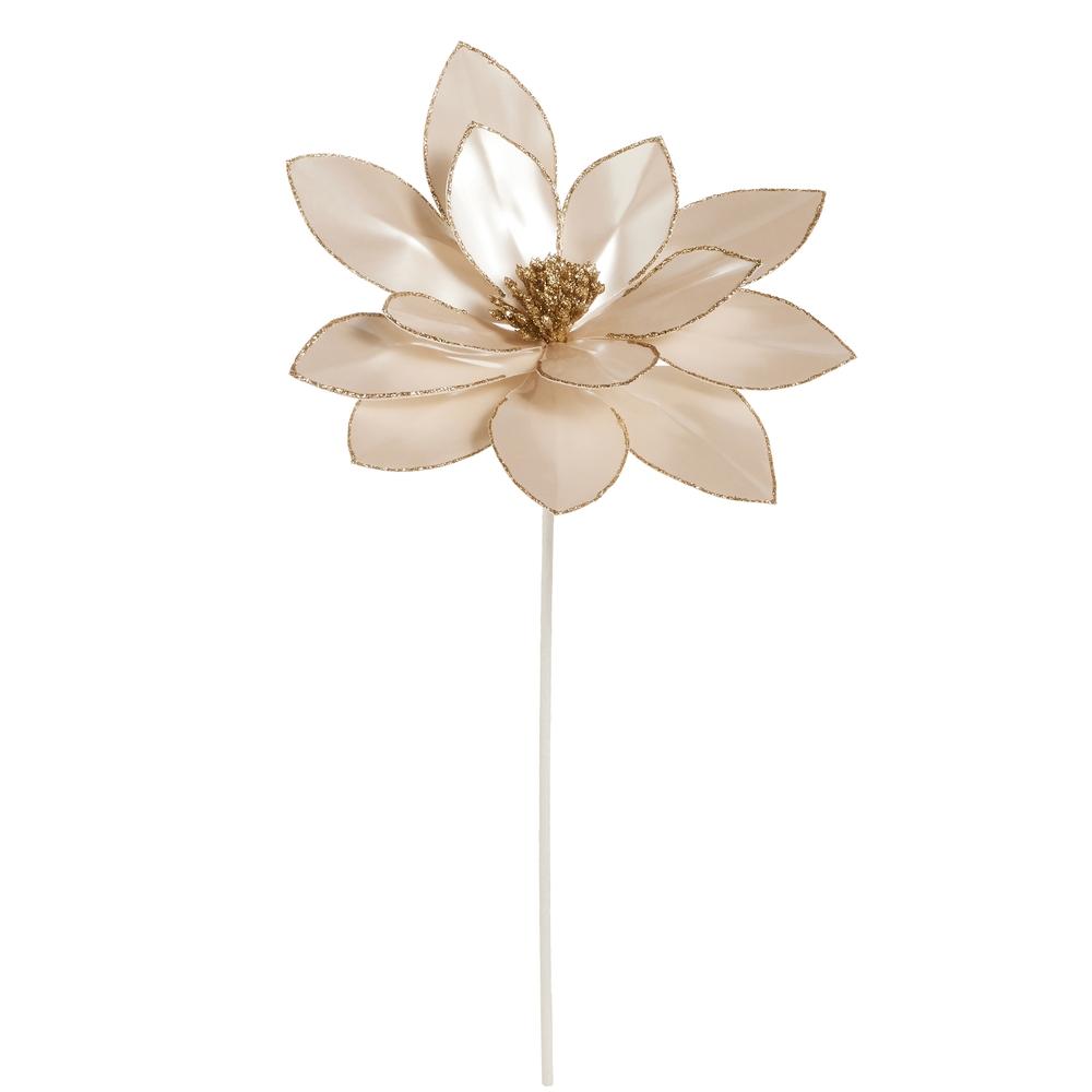 RAZ Imports 22" Pearl Poinsettia Stem