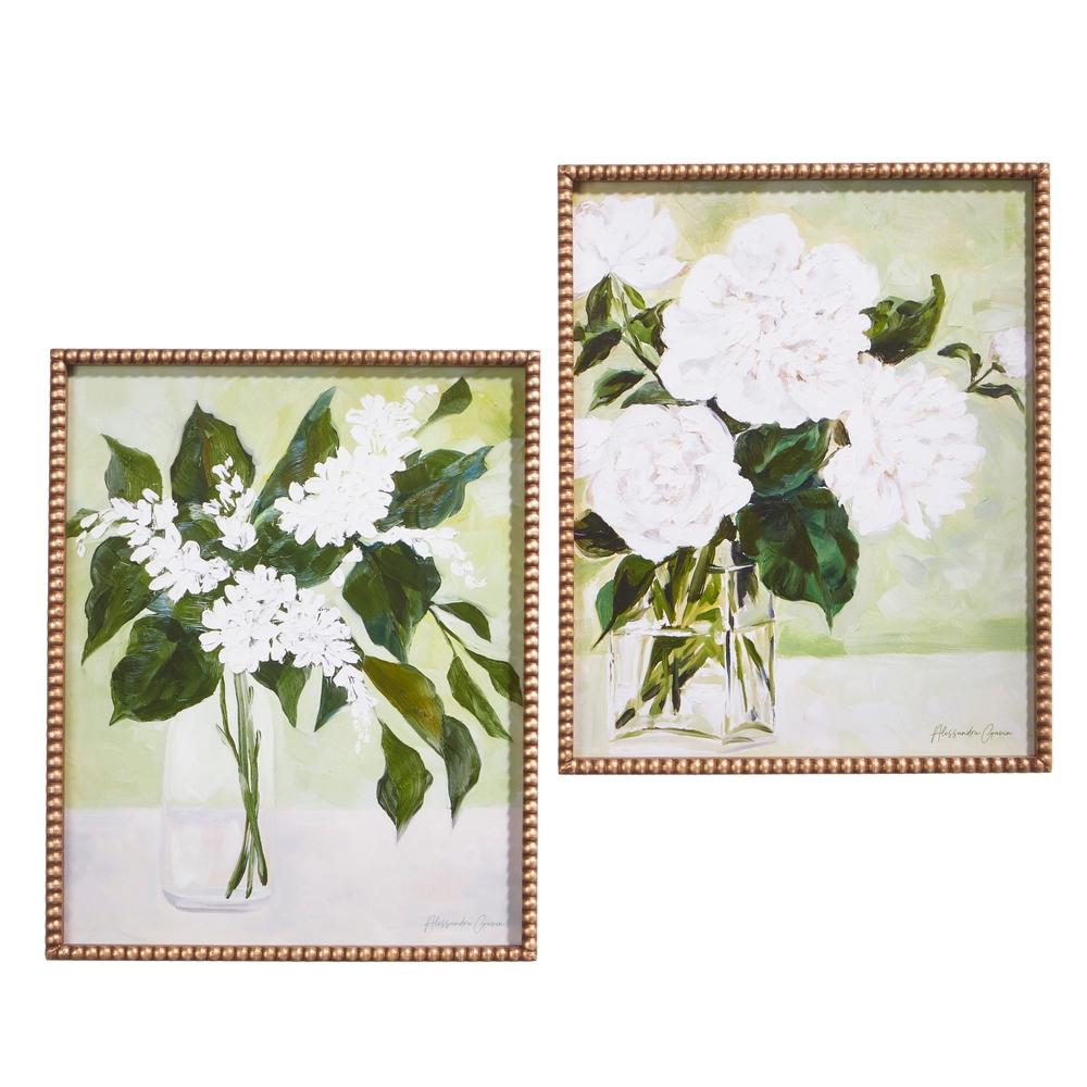 RAZ Imports 22" White Flowers in Vase Framed Print