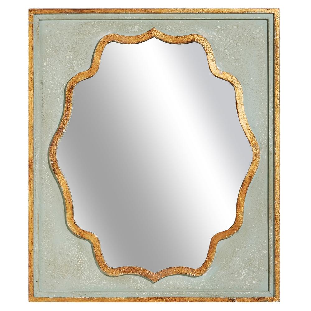RAZ Imports 23.5" Blue Abstract Inlay Mirror