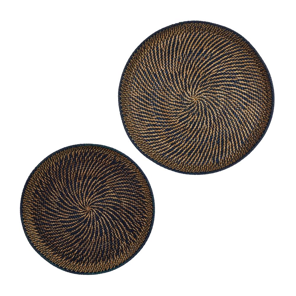 RAZ Imports 23.5" Blue Woven Wall Discs