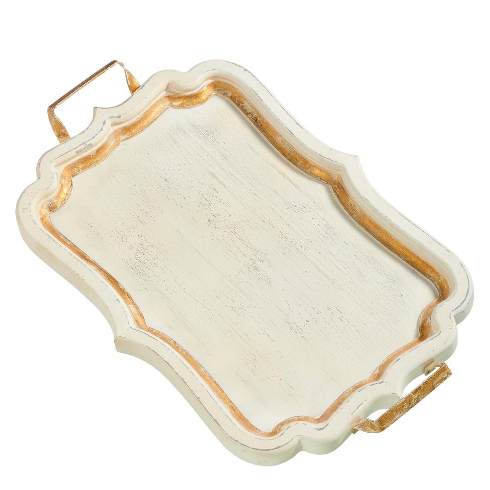 RAZ Imports 23.5" Distressed White Tray
