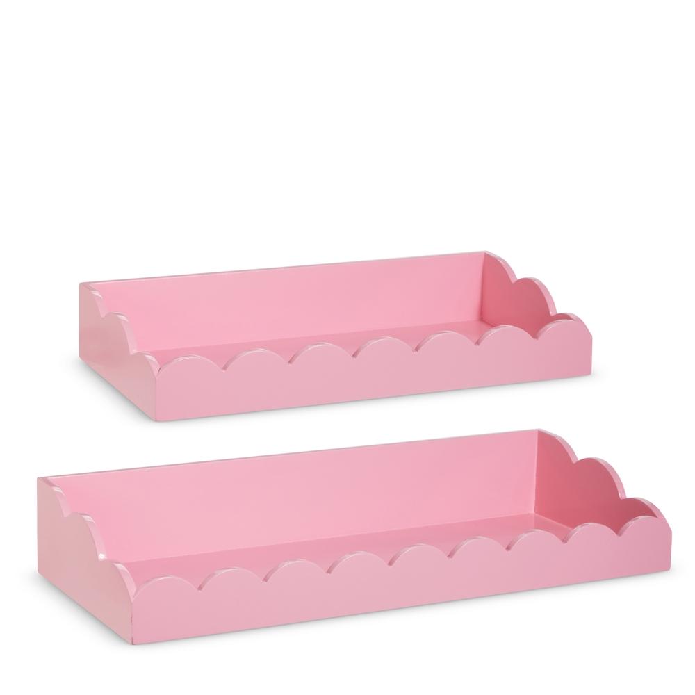 RAZ Imports 23.5" Pink Scalloped Shelves