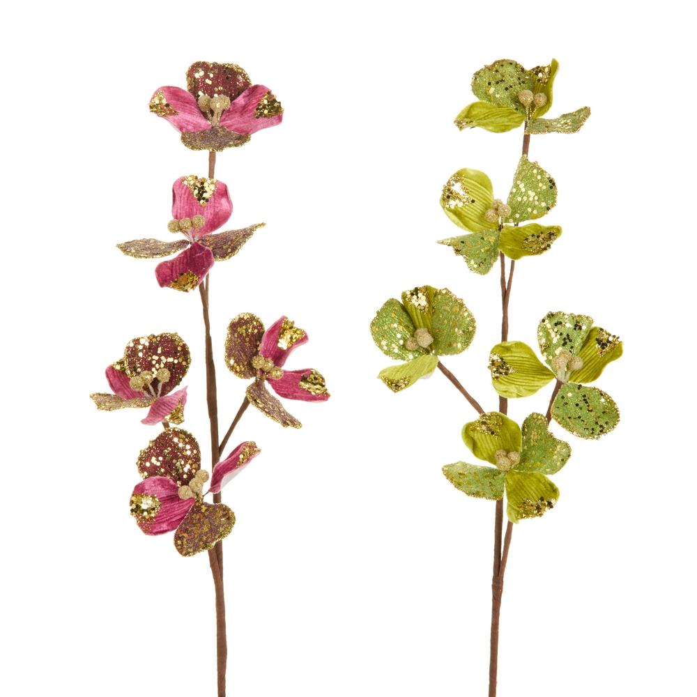 RAZ Imports 23.5" Velvet Floral Spray