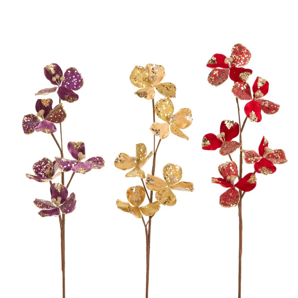 RAZ Imports 23.5" Velvet Floral Spray