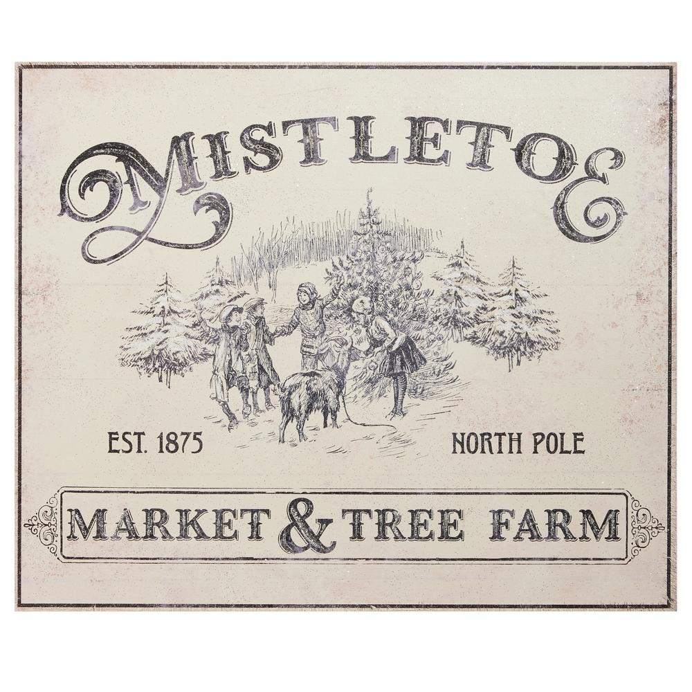 RAZ Imports 23.75" Mistletoe Market Wall Art