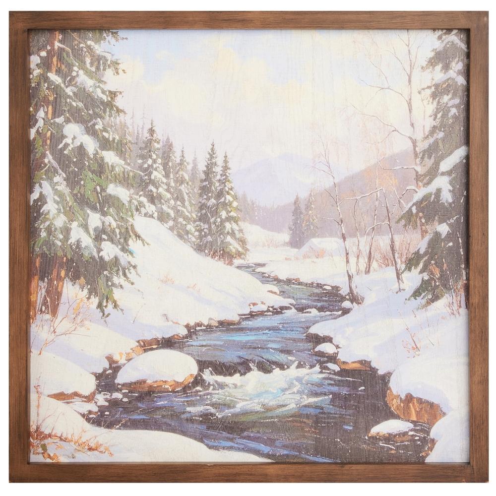 RAZ Imports 23.75" Snowy River Wall Art