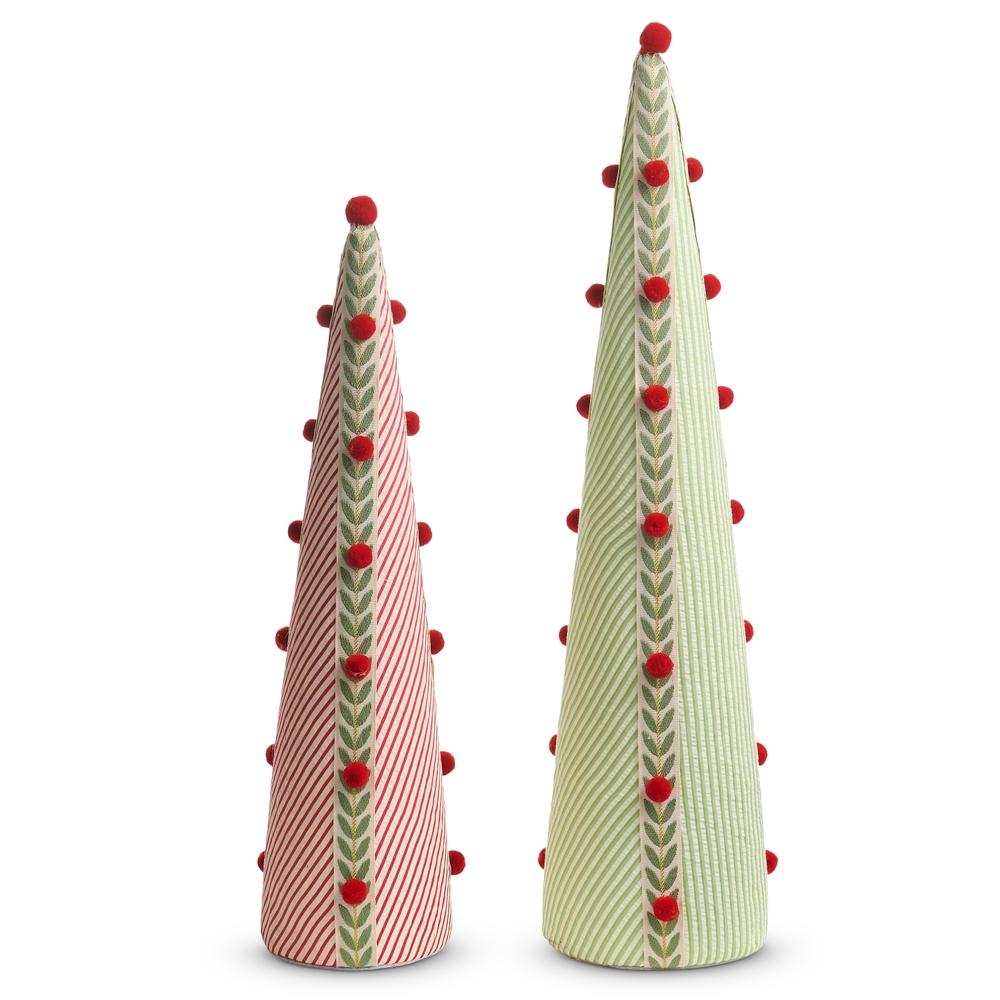 RAZ Imports 23" Candy Cane Stripe Seersucker Cone