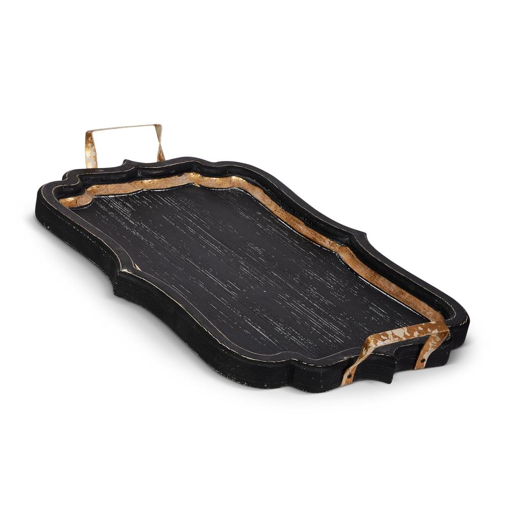 RAZ Imports 23" Distressed Black Tray