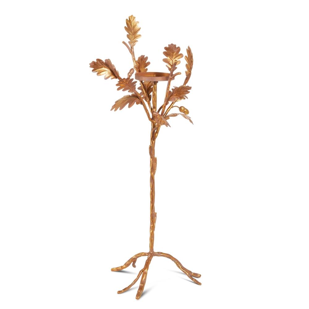 RAZ Imports 23" Oak Leaf Candlestick