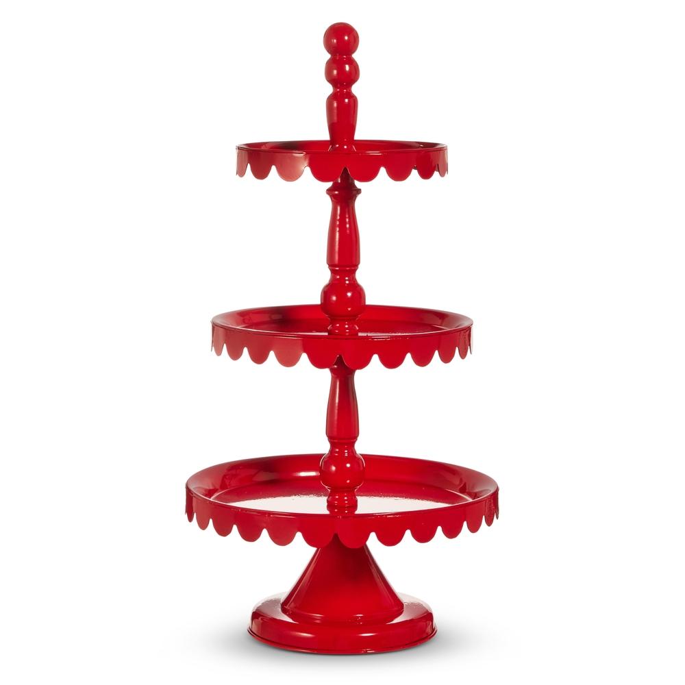 RAZ Imports 23" Red Tiered Stand