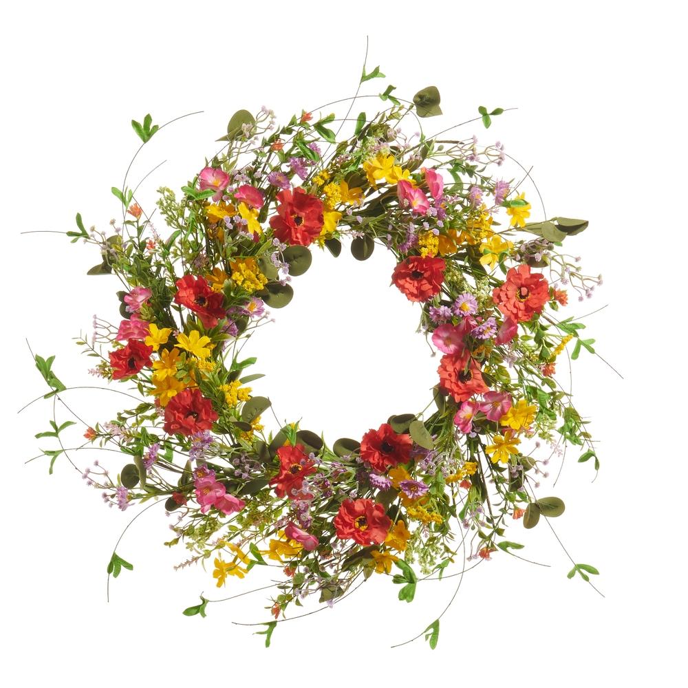 RAZ Imports 24" Colorful Floral Wreath