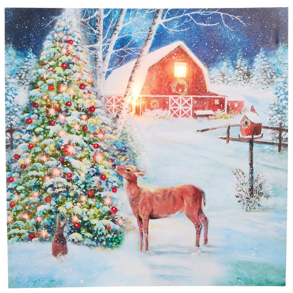 RAZ Imports 24" Country Christmas Lit Print