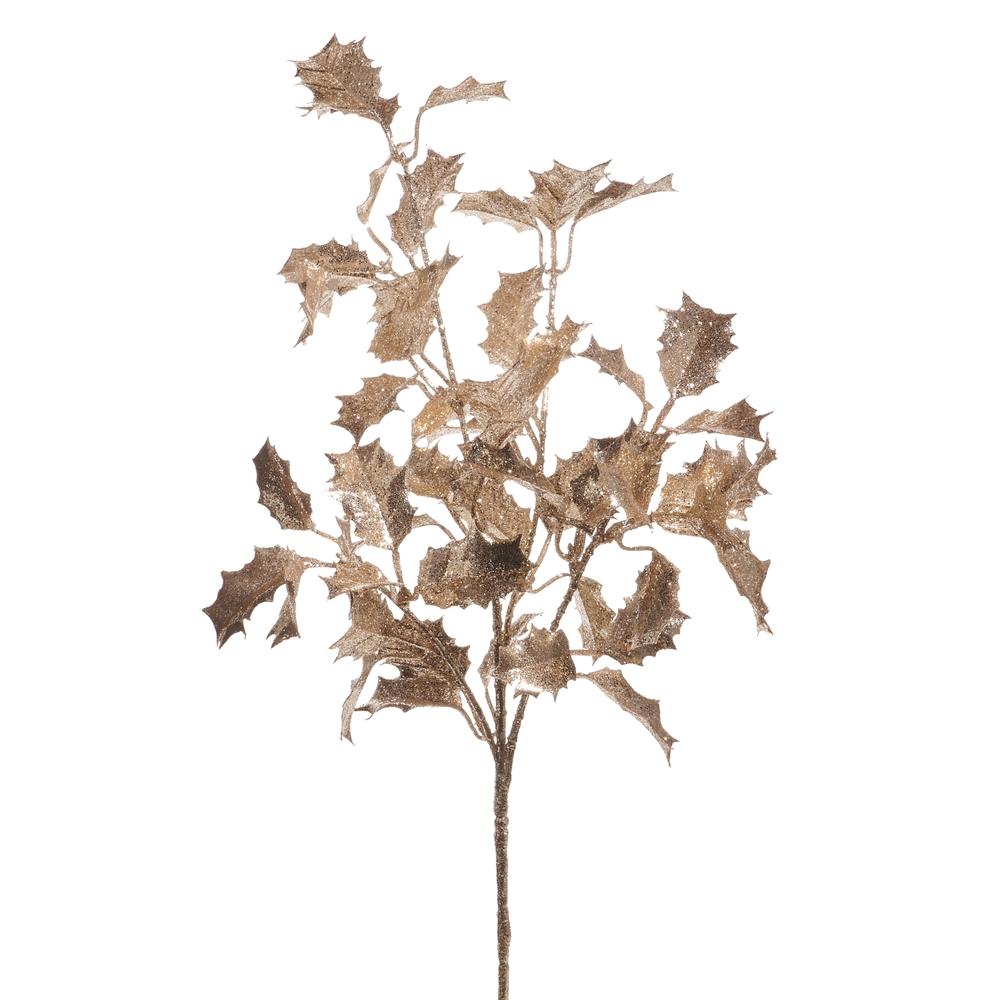 RAZ Imports 24" Gold Holly Spray