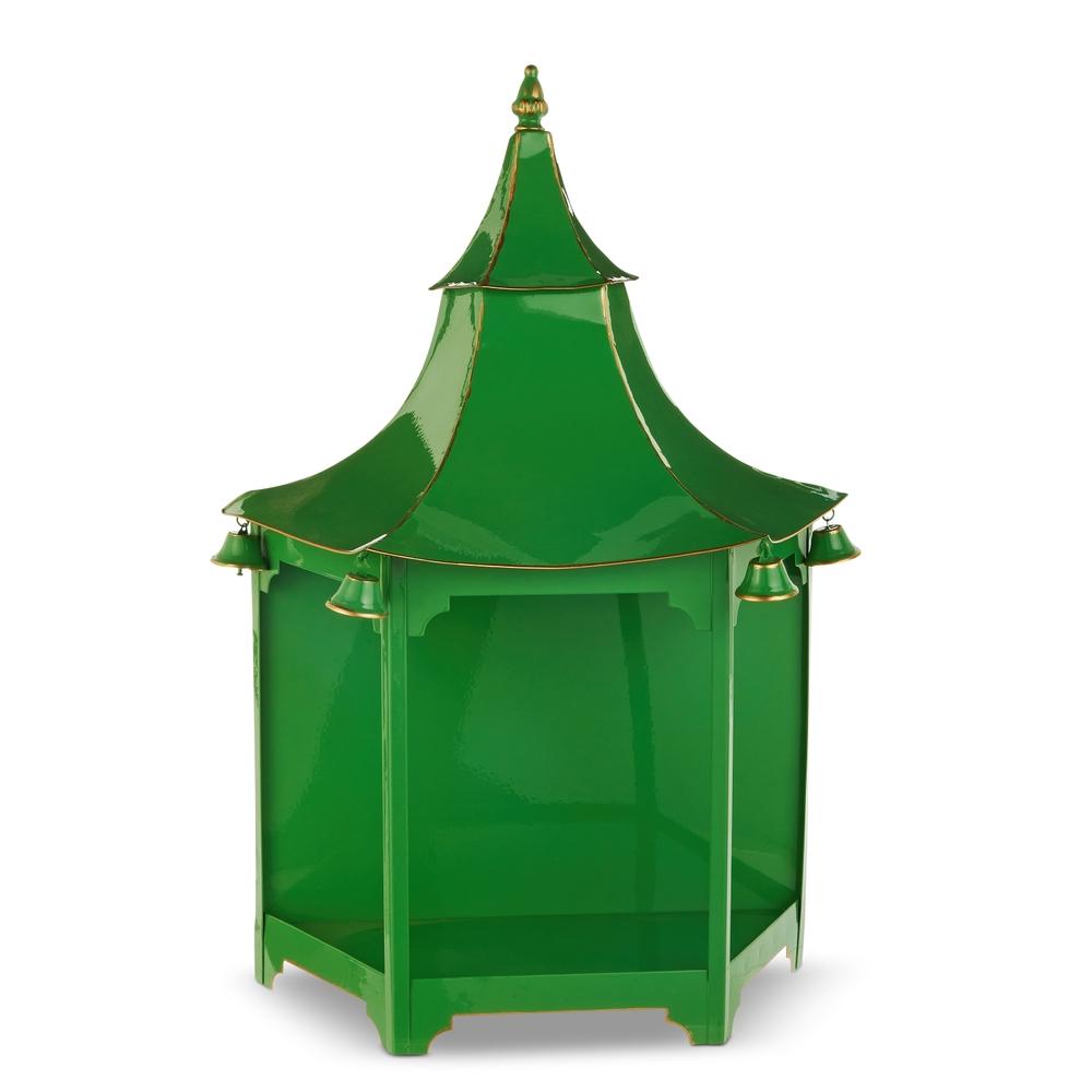RAZ Imports 24" Green Pagoda Wall Lantern