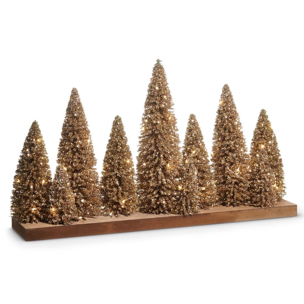 RAZ Imports 24" Lighted Glitter Trees on Base