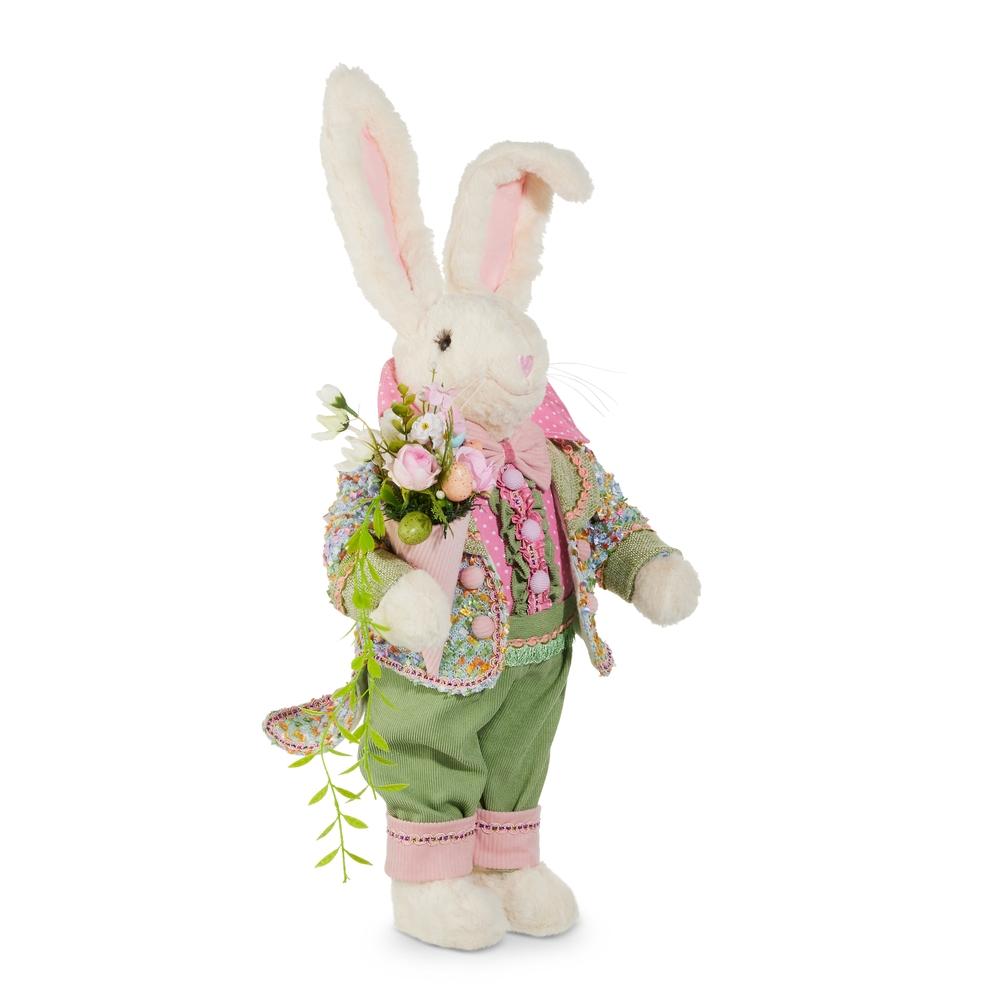 RAZ Imports 24" Mr. Bunny with Pink Accents