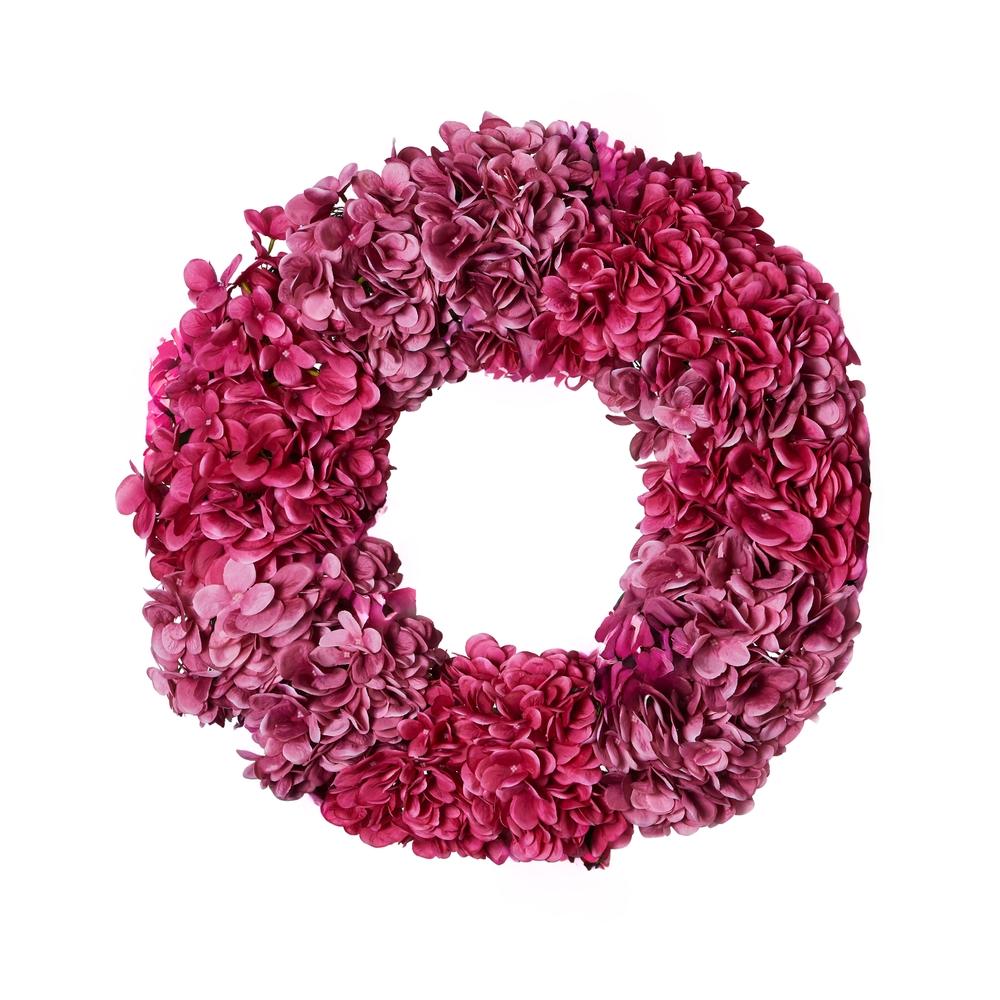 RAZ Imports 24" Pink Hydrangea Wreath