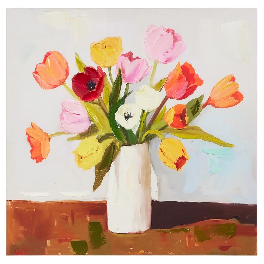 RAZ Imports 24" Tulips in Vase Wall Art