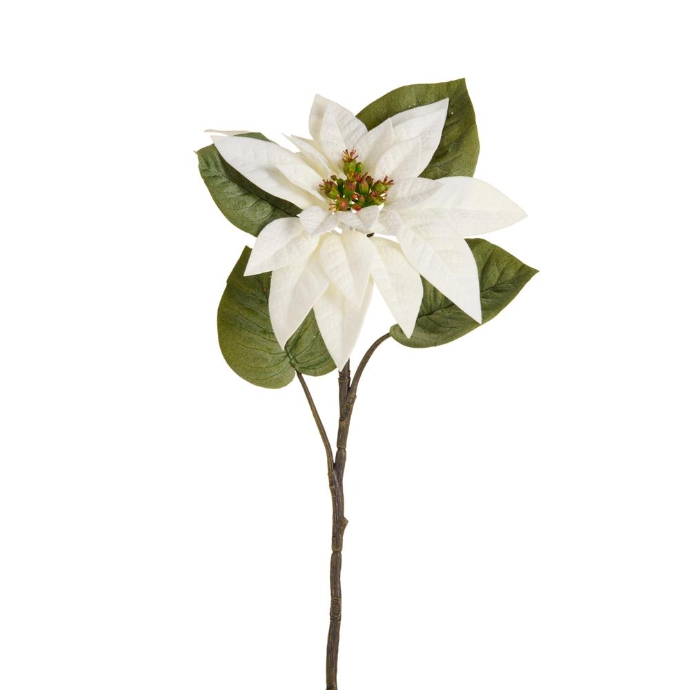 RAZ Imports 24" White Poinsettia Stem