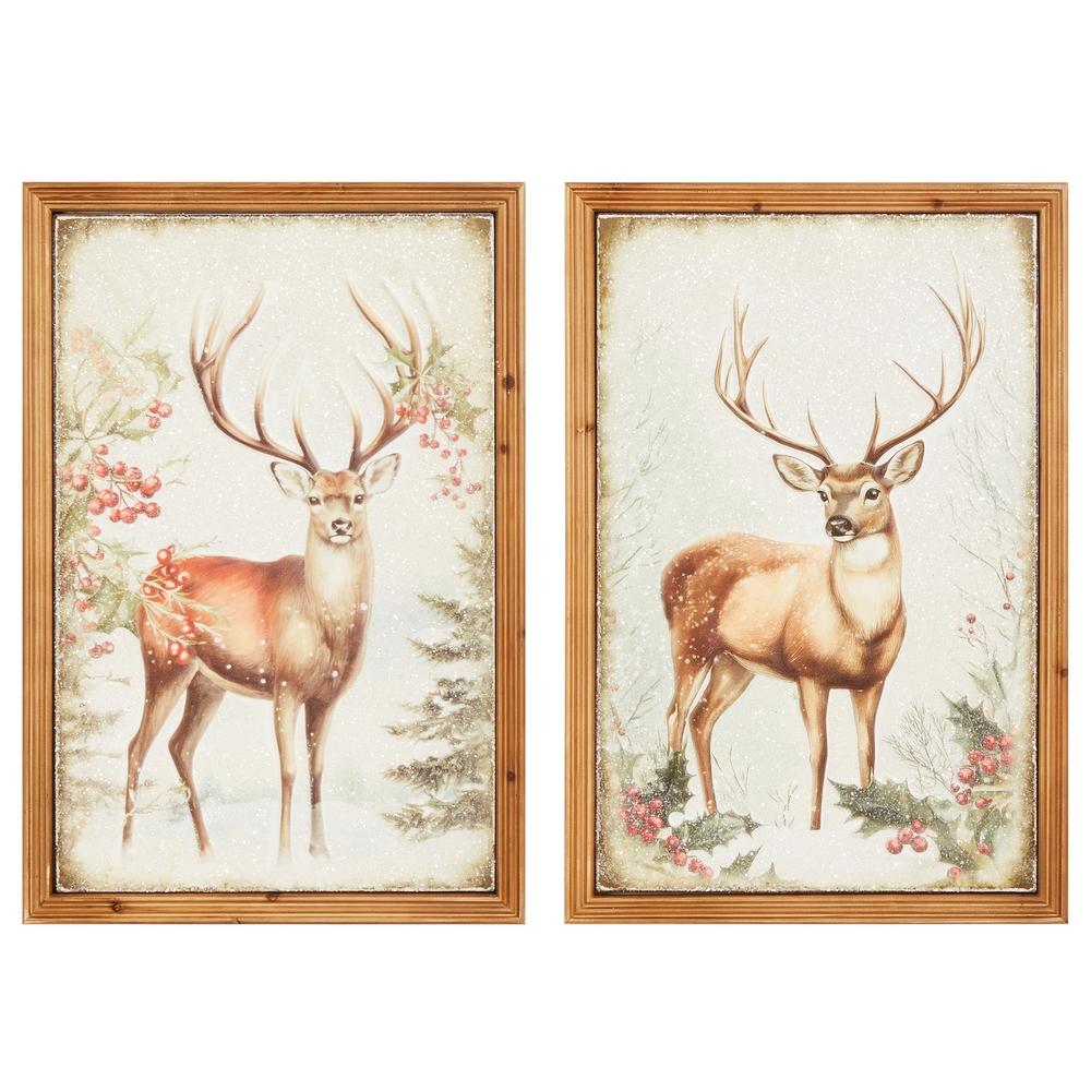 RAZ Imports 24" Yule Stag Metal Wall Decor