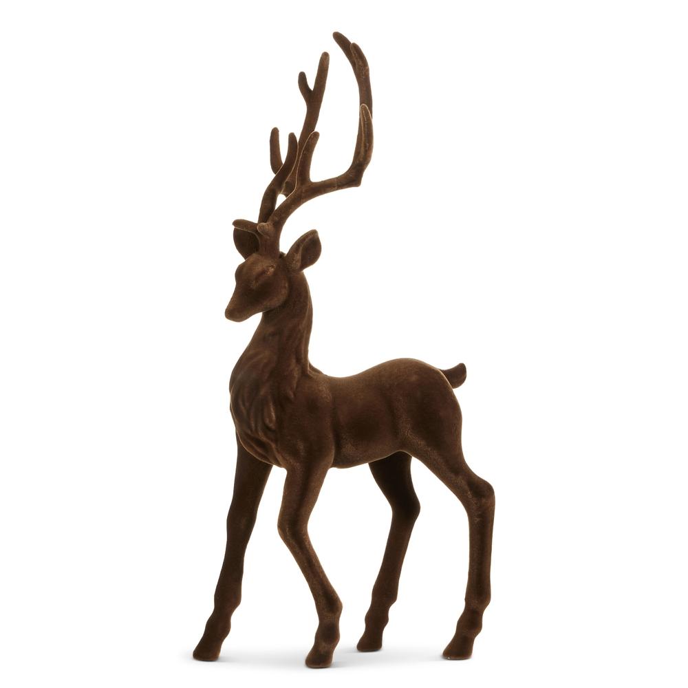 RAZ Imports 25.25" Brown Flocked Deer