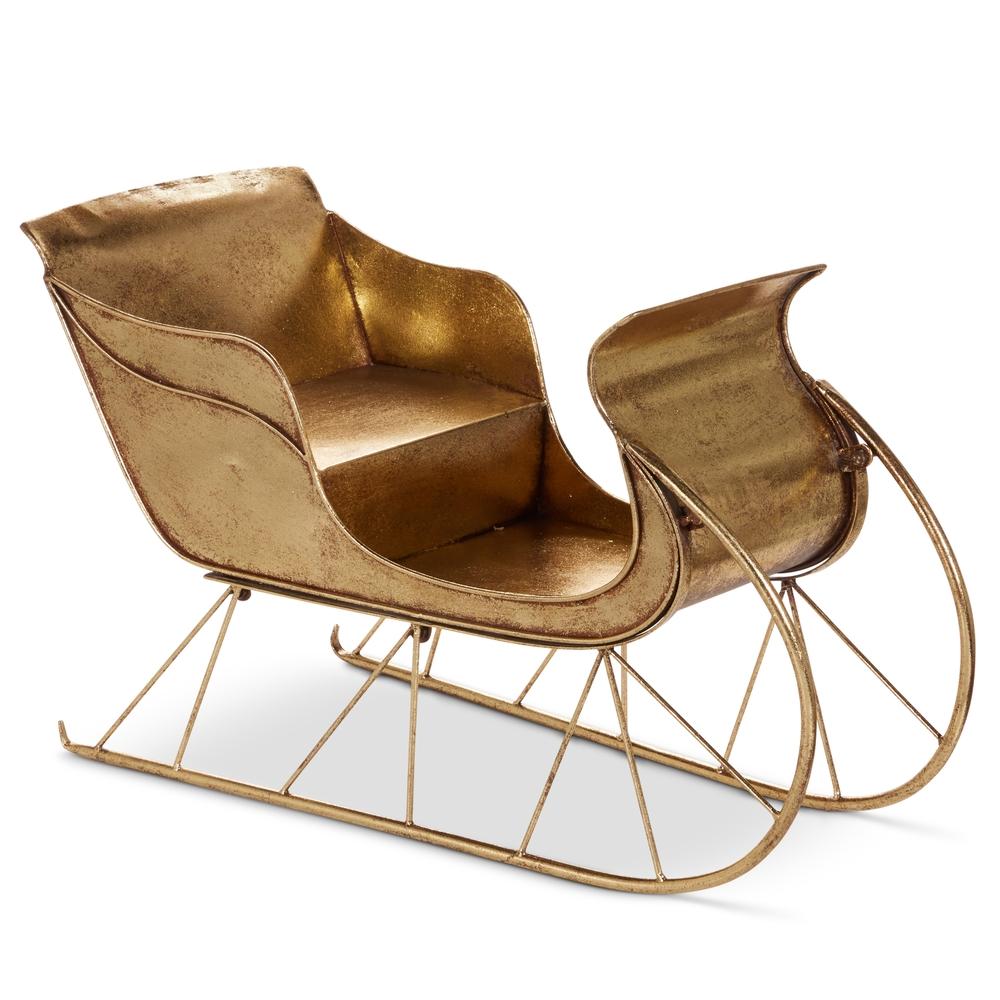 RAZ Imports 25.25" Gold Sleigh
