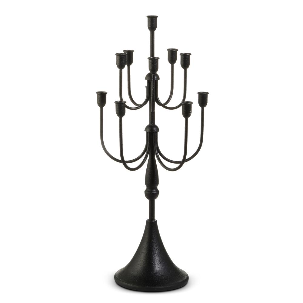 RAZ Imports 25.5" Black Candleabra