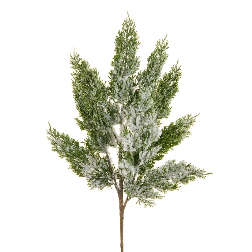 RAZ Imports 25" Flocked Cedar Spray