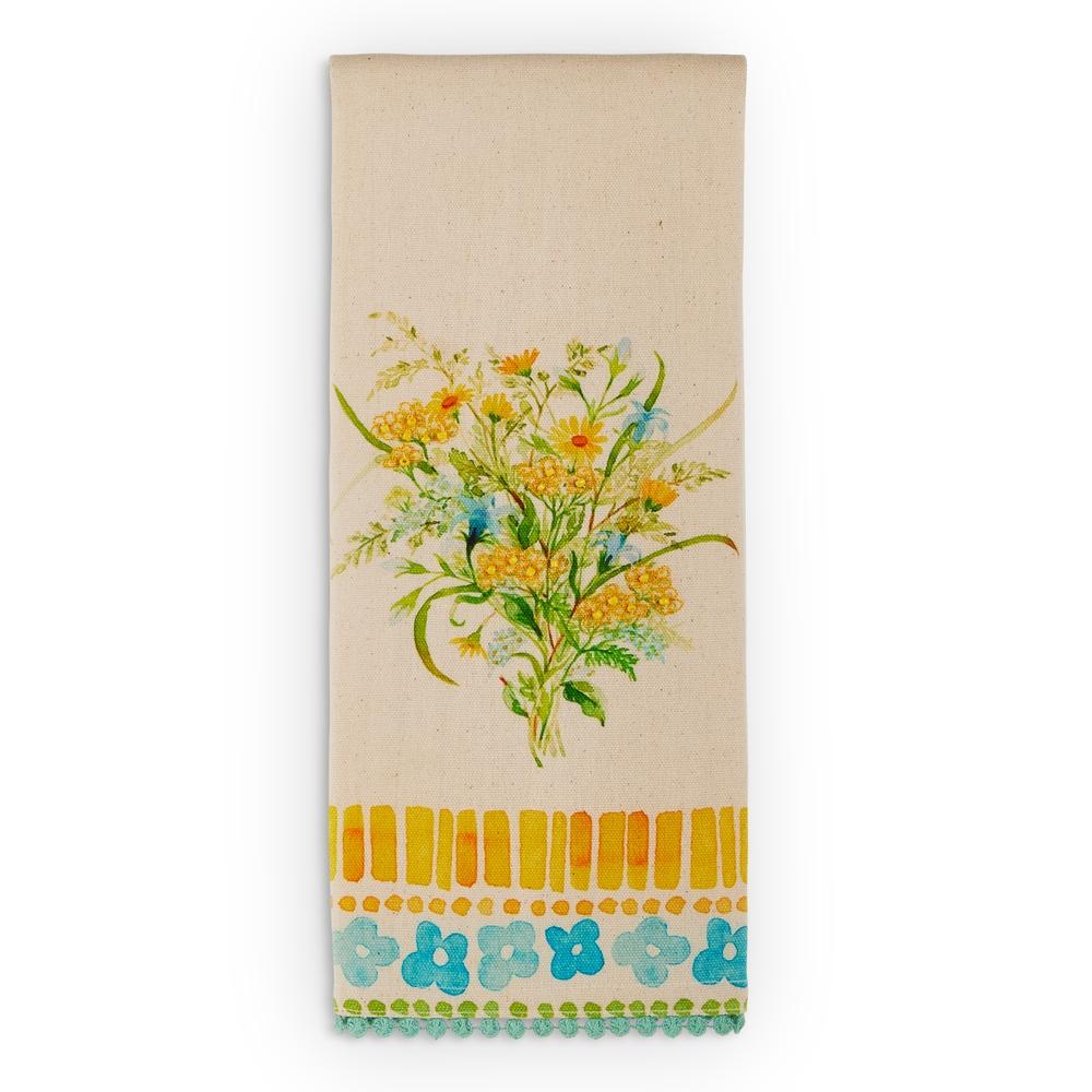 RAZ Imports 25" Floral Tile Tea Towel