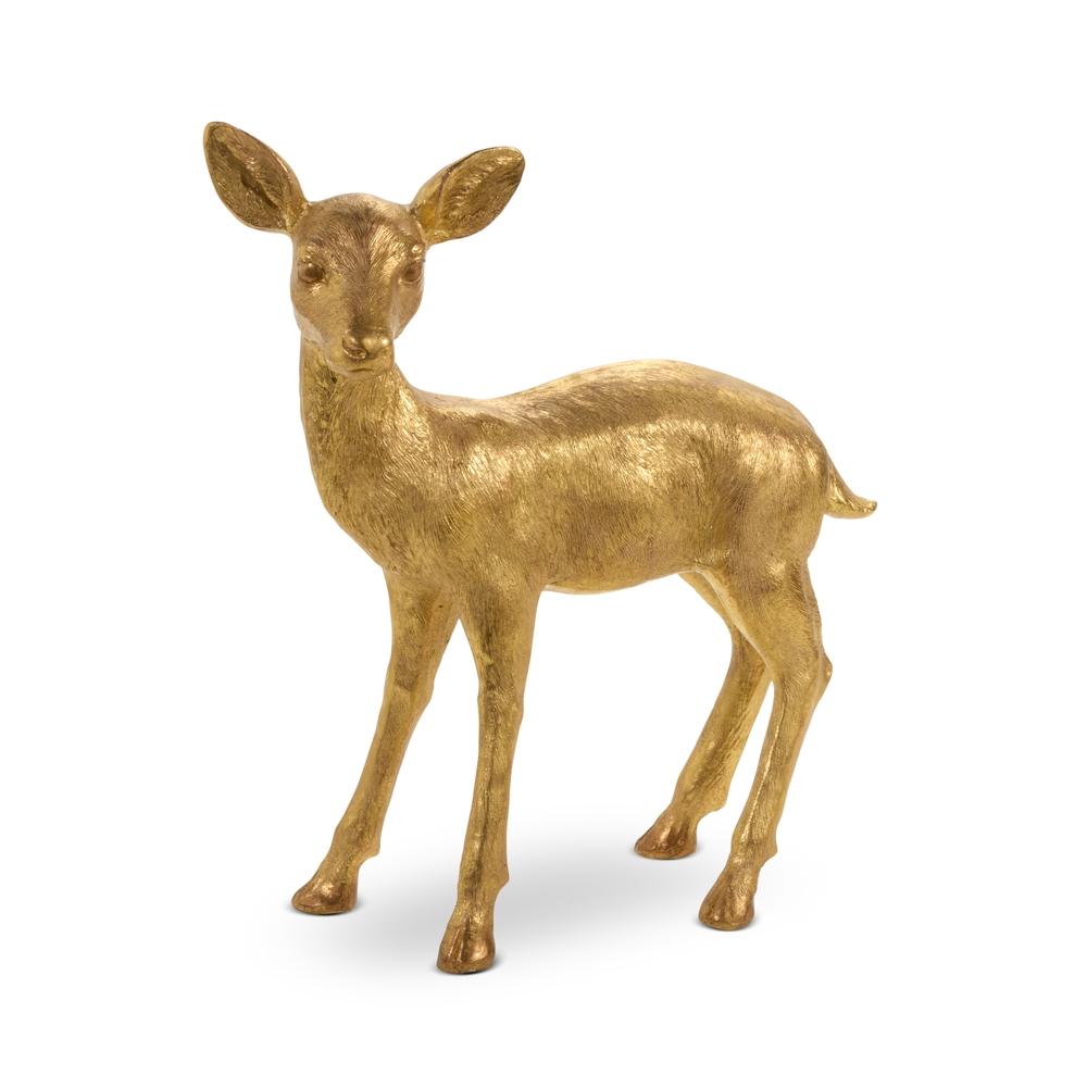 RAZ Imports 25" Gold Standing Fawn Statue