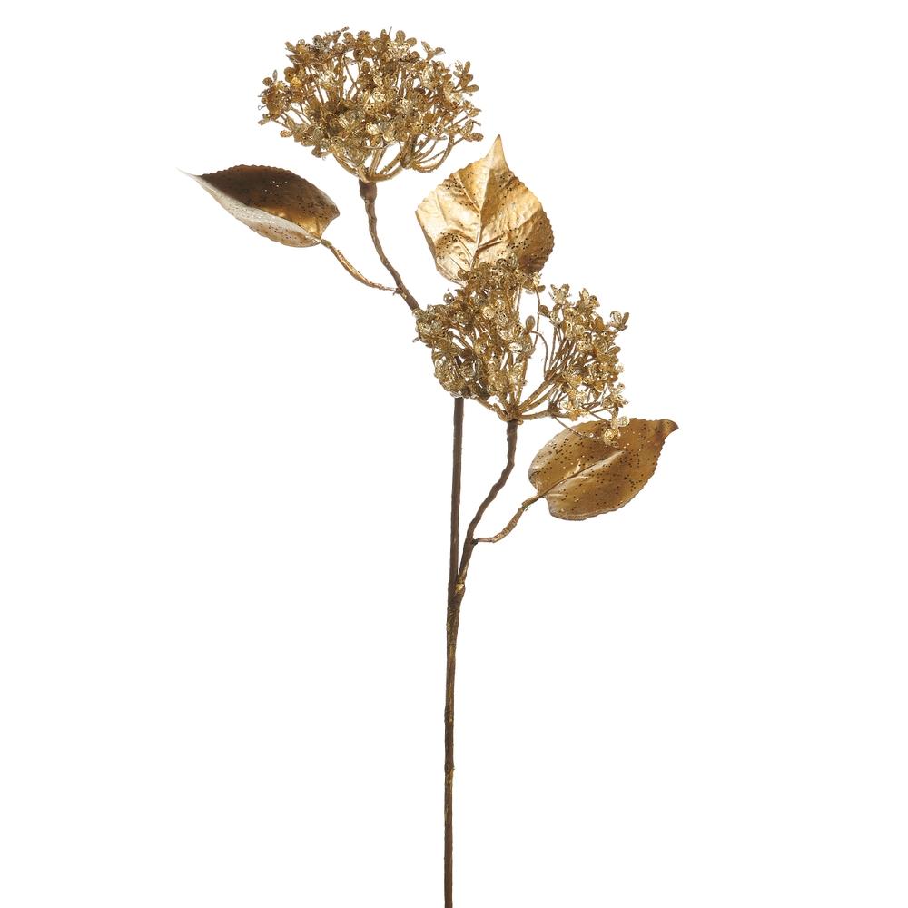 RAZ Imports 25" Metallic Gold Hydrangea