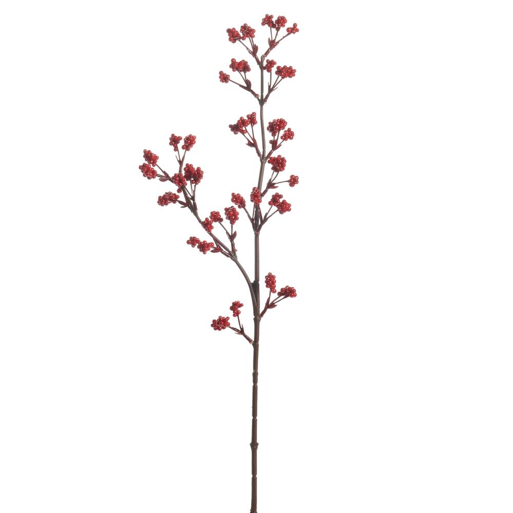 RAZ Imports 25" Red Berry Spray