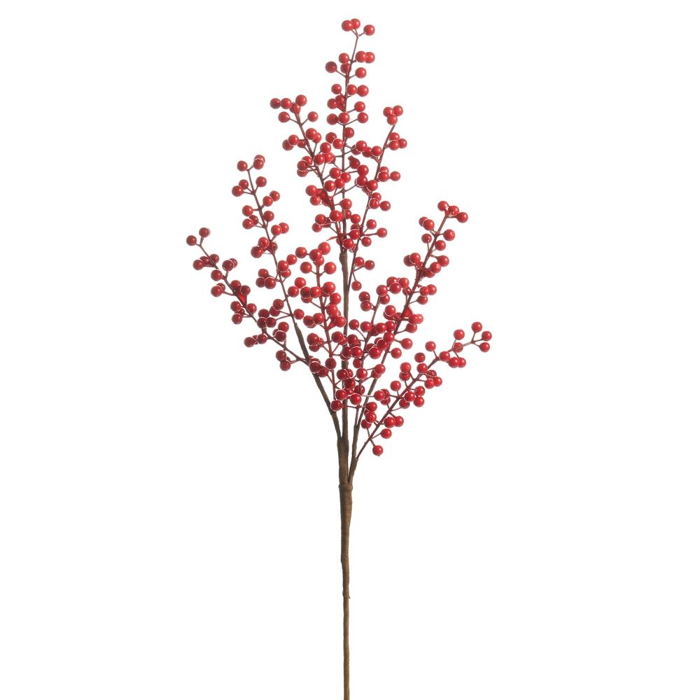 RAZ Imports 25" Red Berry Spray