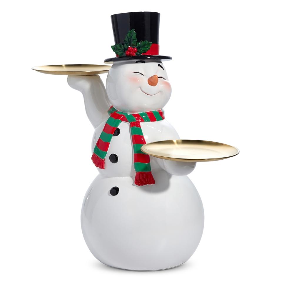 RAZ Imports 25" Retro Snowman Cake Plate