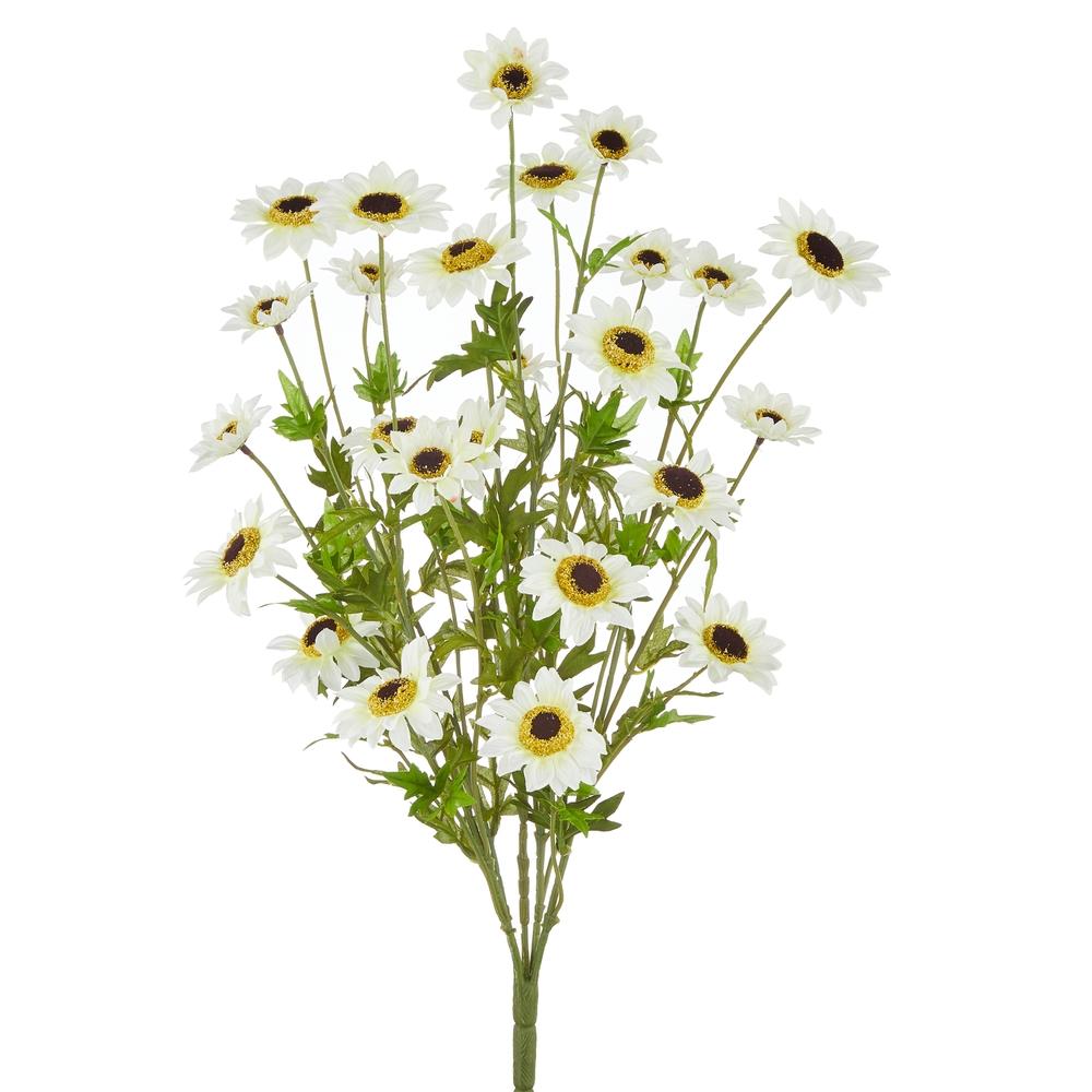 RAZ Imports 25" White Black-Eyed Susan Bush
