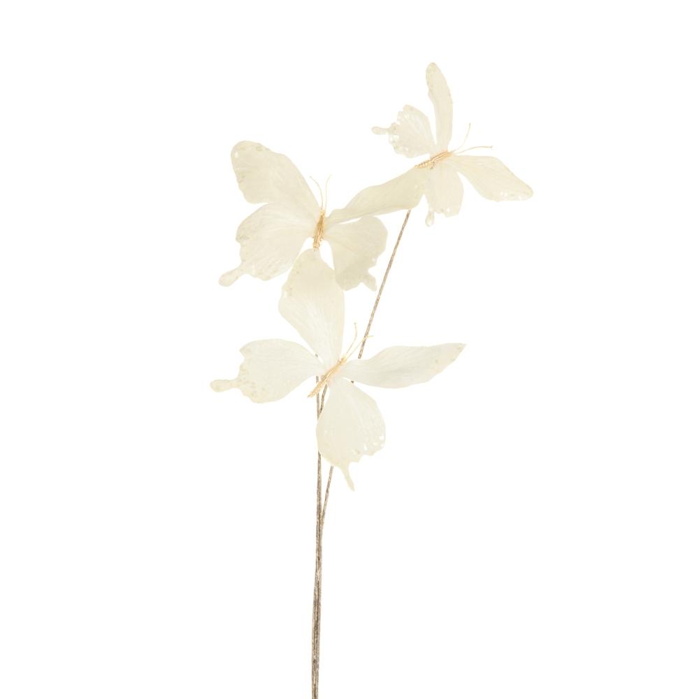 RAZ Imports 25" White Butterfly Spray