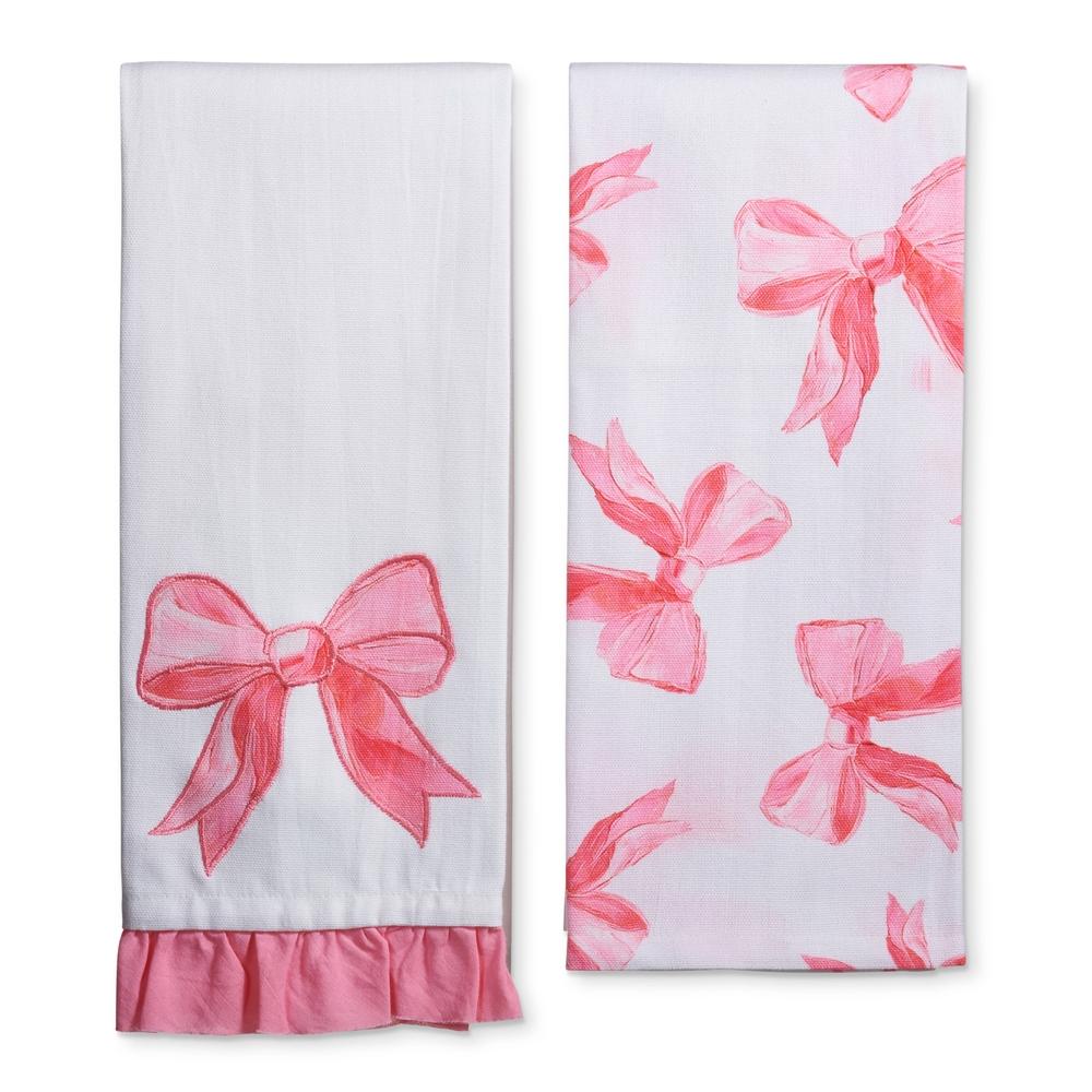 RAZ Imports 26" Bubblegum Bows Tea Towels