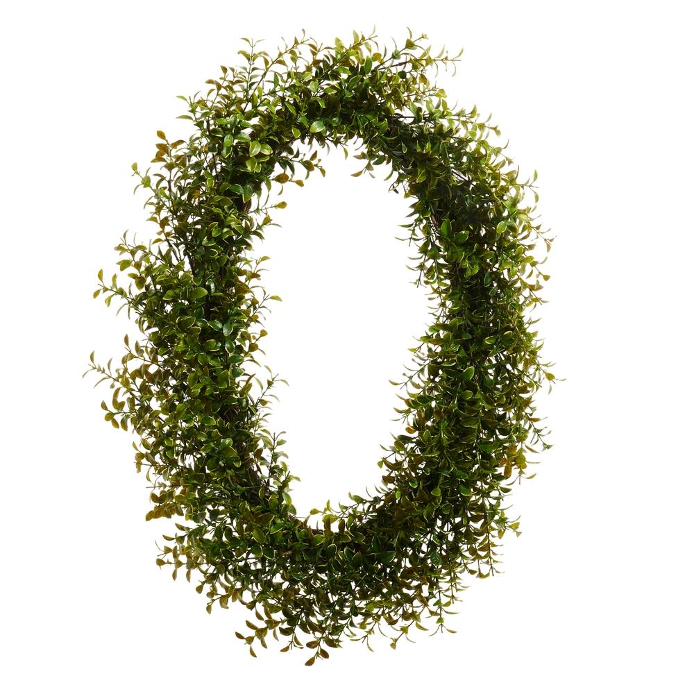 RAZ Imports 26" Oval Boxwood Wreath