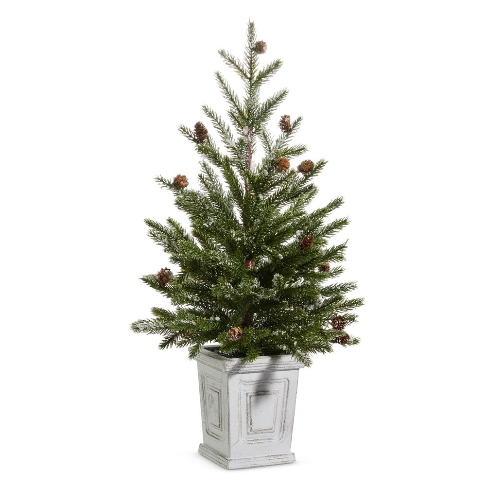 RAZ Imports 26" Pine Tree in White Container