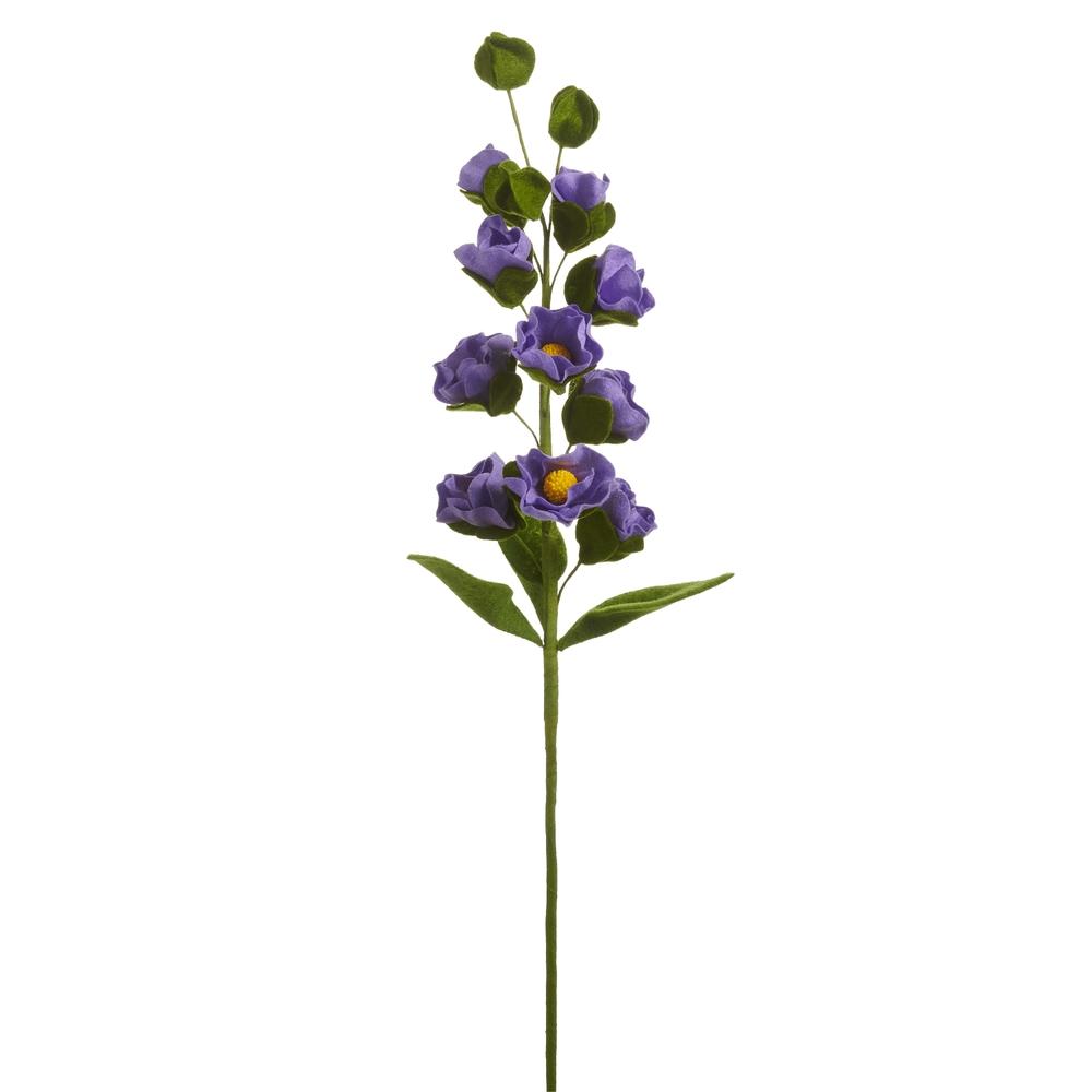 RAZ Imports 26" Purple Hollyhock Felt Stem