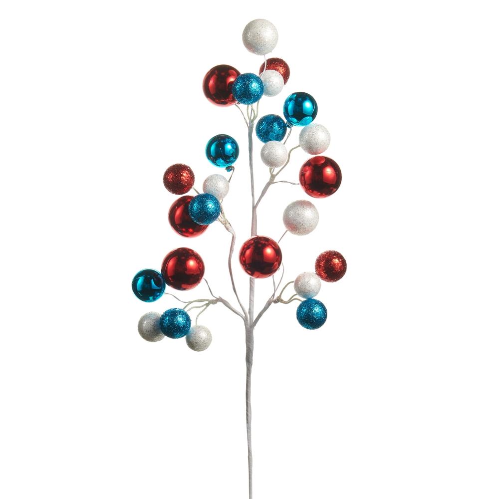 RAZ Imports 26" Red Blue and White Ball Spray