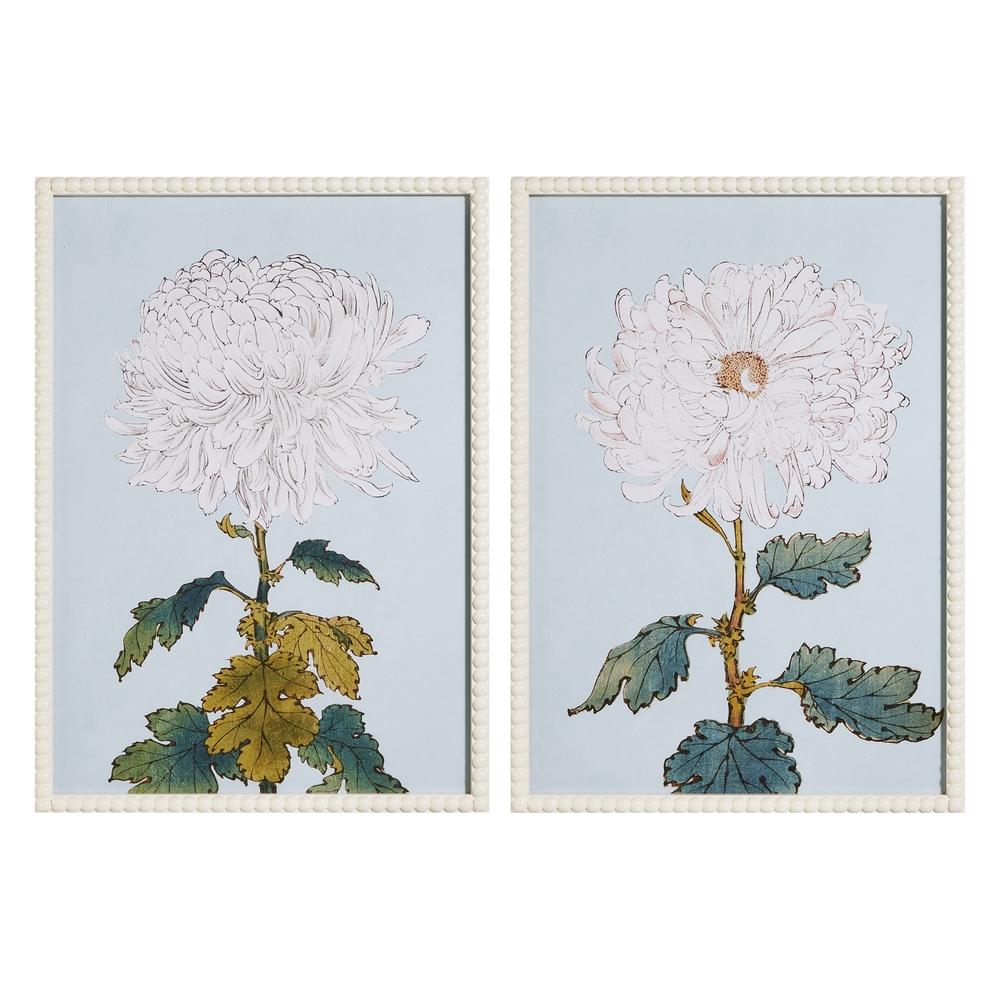 RAZ Imports 27.5" Blue Floral Framed Wall Art