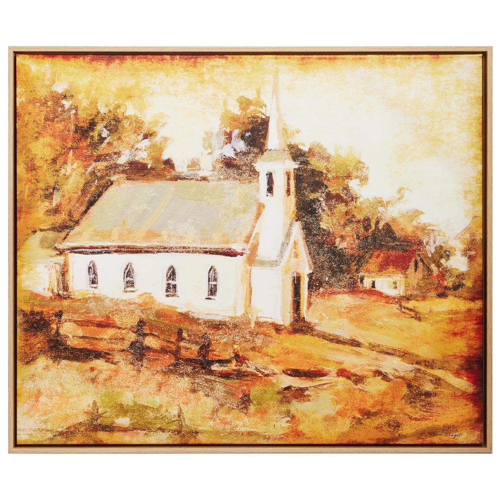 RAZ Imports 27.5" Chapel in Autumn Wall Art