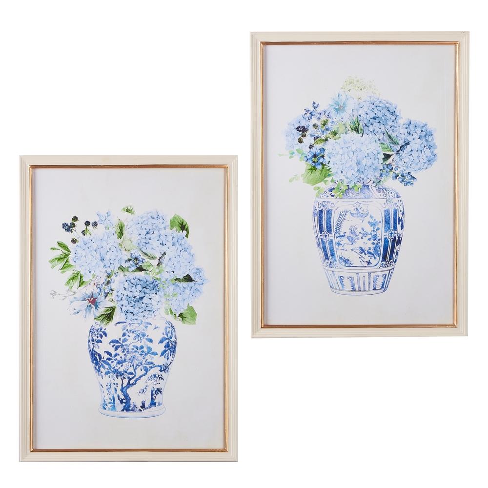RAZ Imports 27.5" Hydrangeas in Vase Framed Print