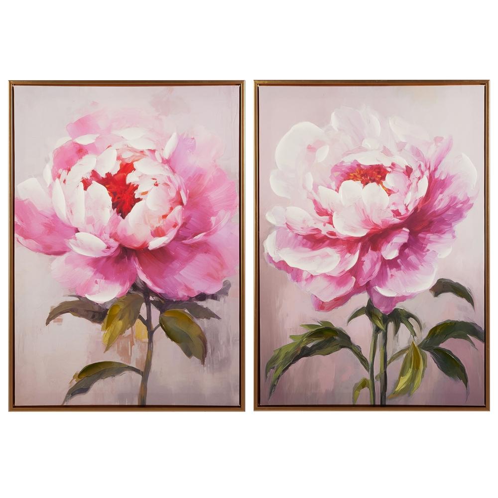 RAZ Imports 27.5" Pink Peony Framed Wall Art
