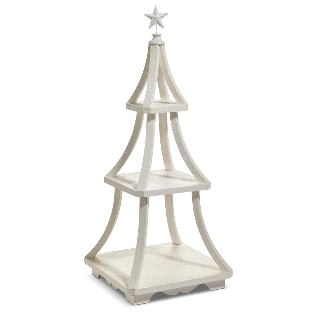 RAZ Imports 27.5" White Tiered Display Tree