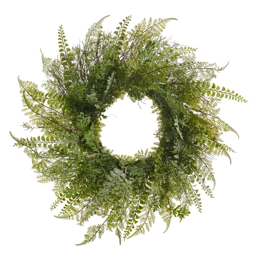 RAZ Imports 28" Dusty Green Fern Wreath